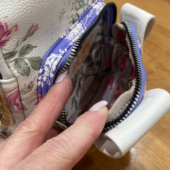 NWT.  BetseyJohnson floral puppy, mini backpack/purse. - Picture 8 of 13